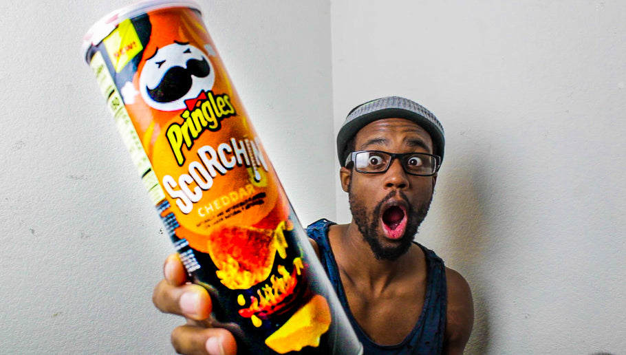 I ATE SCORCHIN CHEDDDAR PRINGLES CHIPS!